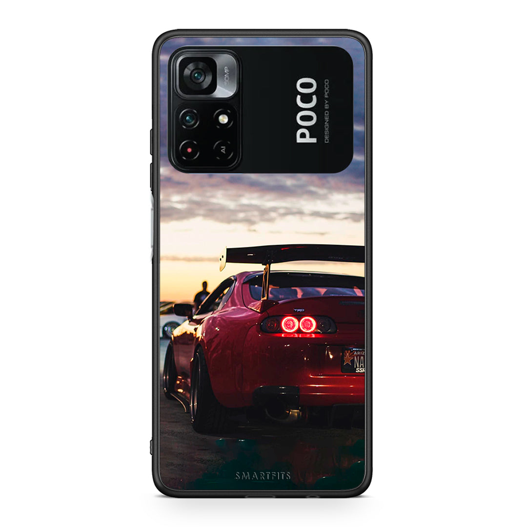 Xiaomi Poco M4 Pro 4G Racing Supra θήκη από τη Smartfits με σχέδιο στο πίσω μέρος και μαύρο περίβλημα | Smartphone case with colorful back and black bezels by Smartfits