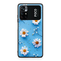 Thumbnail for Xiaomi Poco M4 Pro 4G Real Daisies θήκη από τη Smartfits με σχέδιο στο πίσω μέρος και μαύρο περίβλημα | Smartphone case with colorful back and black bezels by Smartfits