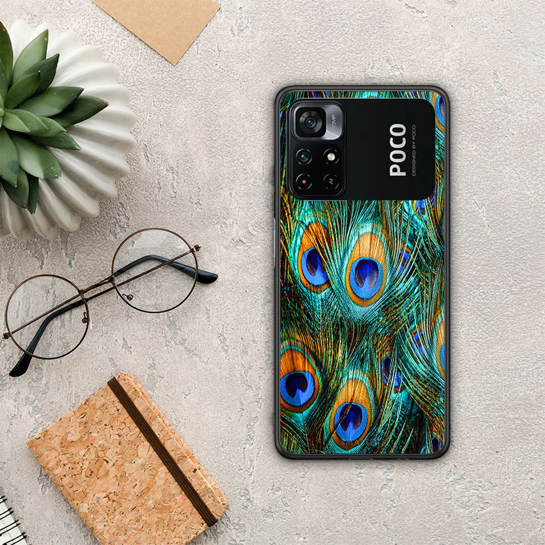 Real Peacock Feathers - Xiaomi Poco M4 Pro 4G θήκη