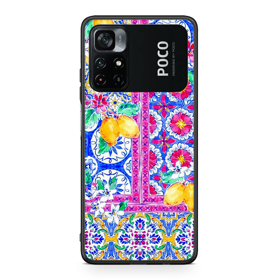 Xiaomi Poco M4 Pro 4G Retro Spring θήκη από τη Smartfits με σχέδιο στο πίσω μέρος και μαύρο περίβλημα | Smartphone case with colorful back and black bezels by Smartfits