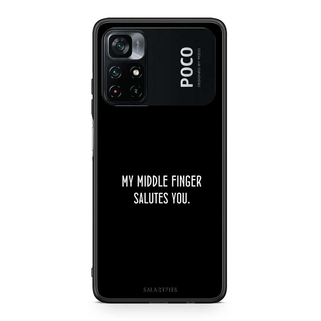 Xiaomi Poco M4 Pro 4G Salute θήκη από τη Smartfits με σχέδιο στο πίσω μέρος και μαύρο περίβλημα | Smartphone case with colorful back and black bezels by Smartfits