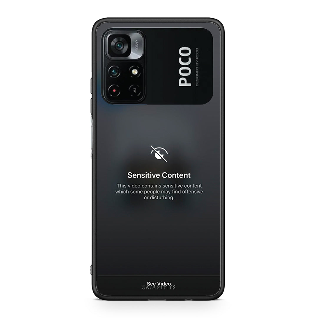 Xiaomi Poco M4 Pro 4G Sensitive Content θήκη από τη Smartfits με σχέδιο στο πίσω μέρος και μαύρο περίβλημα | Smartphone case with colorful back and black bezels by Smartfits