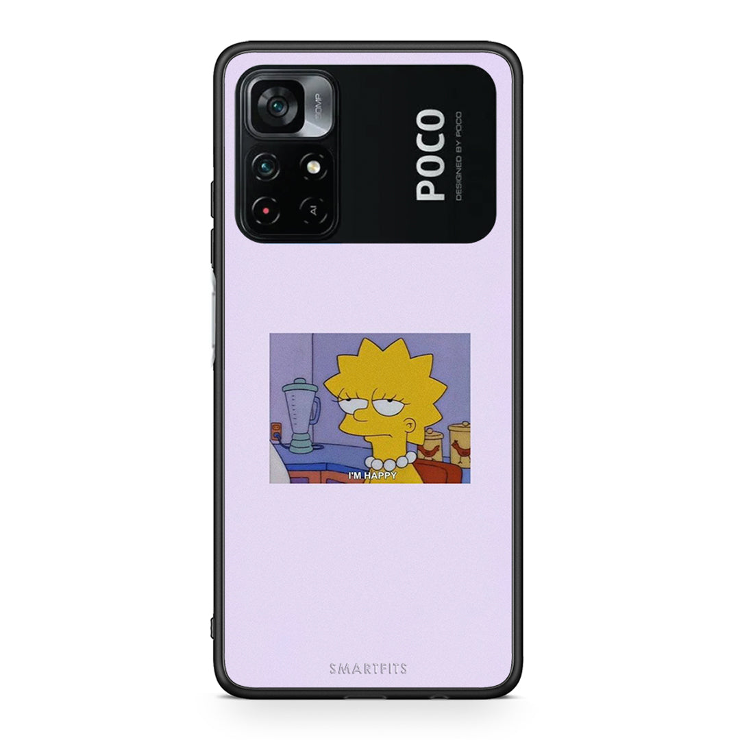Xiaomi Poco M4 Pro 4G So Happy θήκη από τη Smartfits με σχέδιο στο πίσω μέρος και μαύρο περίβλημα | Smartphone case with colorful back and black bezels by Smartfits