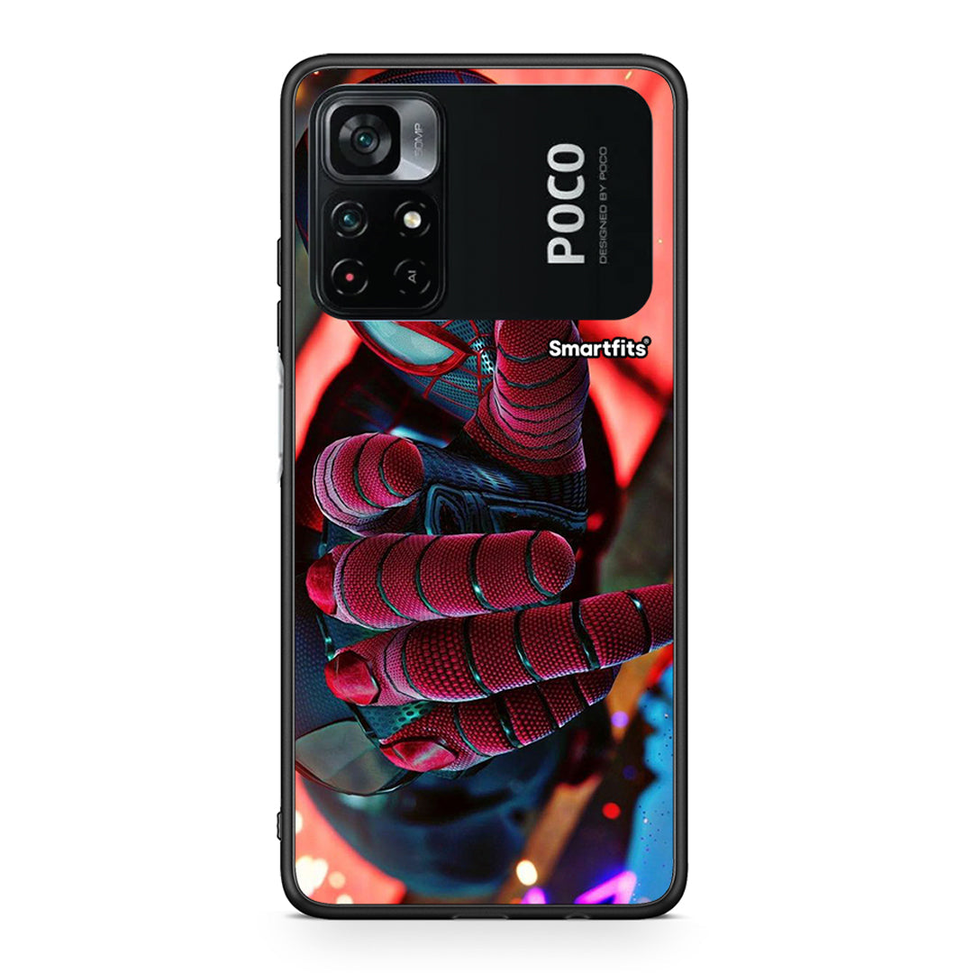 Xiaomi Poco M4 Pro 4G Spider Hand Θήκη από τη Smartfits με σχέδιο στο πίσω μέρος και μαύρο περίβλημα | Smartphone case with colorful back and black bezels by Smartfits