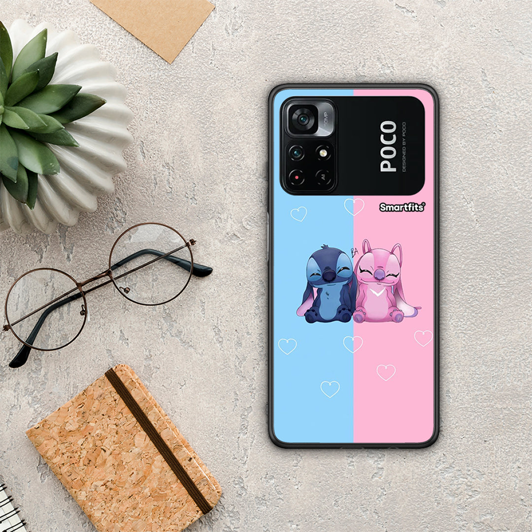Stitch And Angel - Xiaomi Poco M4 Pro 4G θήκη