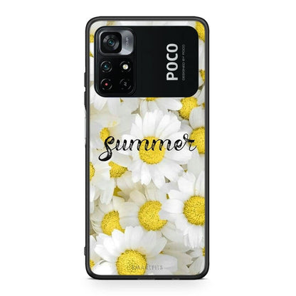 Xiaomi Poco M4 Pro 4G Summer Daisies Θήκη από τη Smartfits με σχέδιο στο πίσω μέρος και μαύρο περίβλημα | Smartphone case with colorful back and black bezels by Smartfits