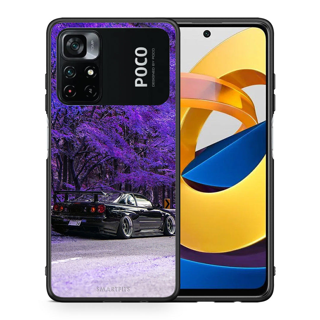 Θήκη Αγίου Βαλεντίνου Xiaomi Poco M4 Pro 4G Super Car από τη Smartfits με σχέδιο στο πίσω μέρος και μαύρο περίβλημα | Xiaomi Poco M4 Pro 4G Super Car case with colorful back and black bezels