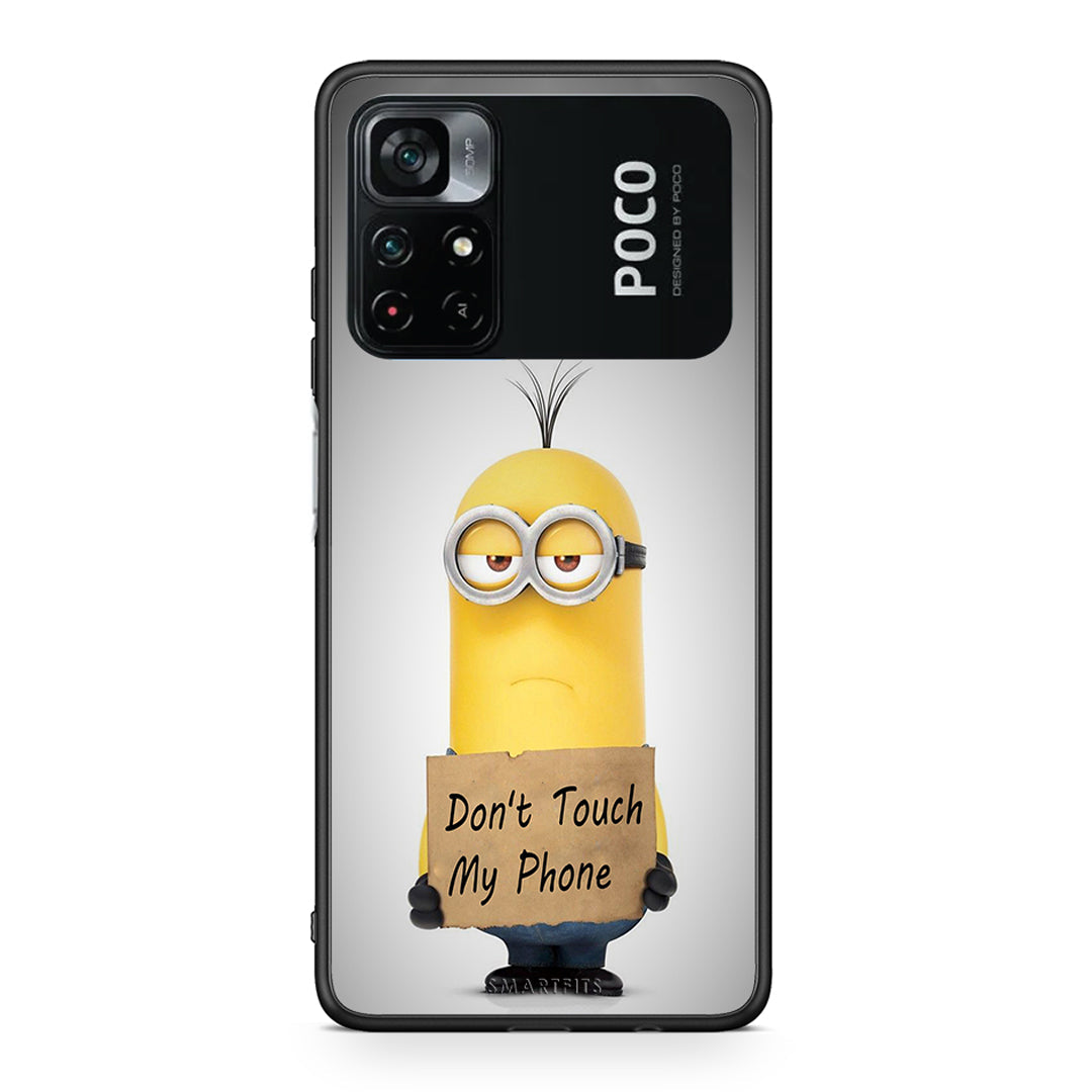 4 - Xiaomi Poco M4 Pro 4G Minion Text case, cover, bumper