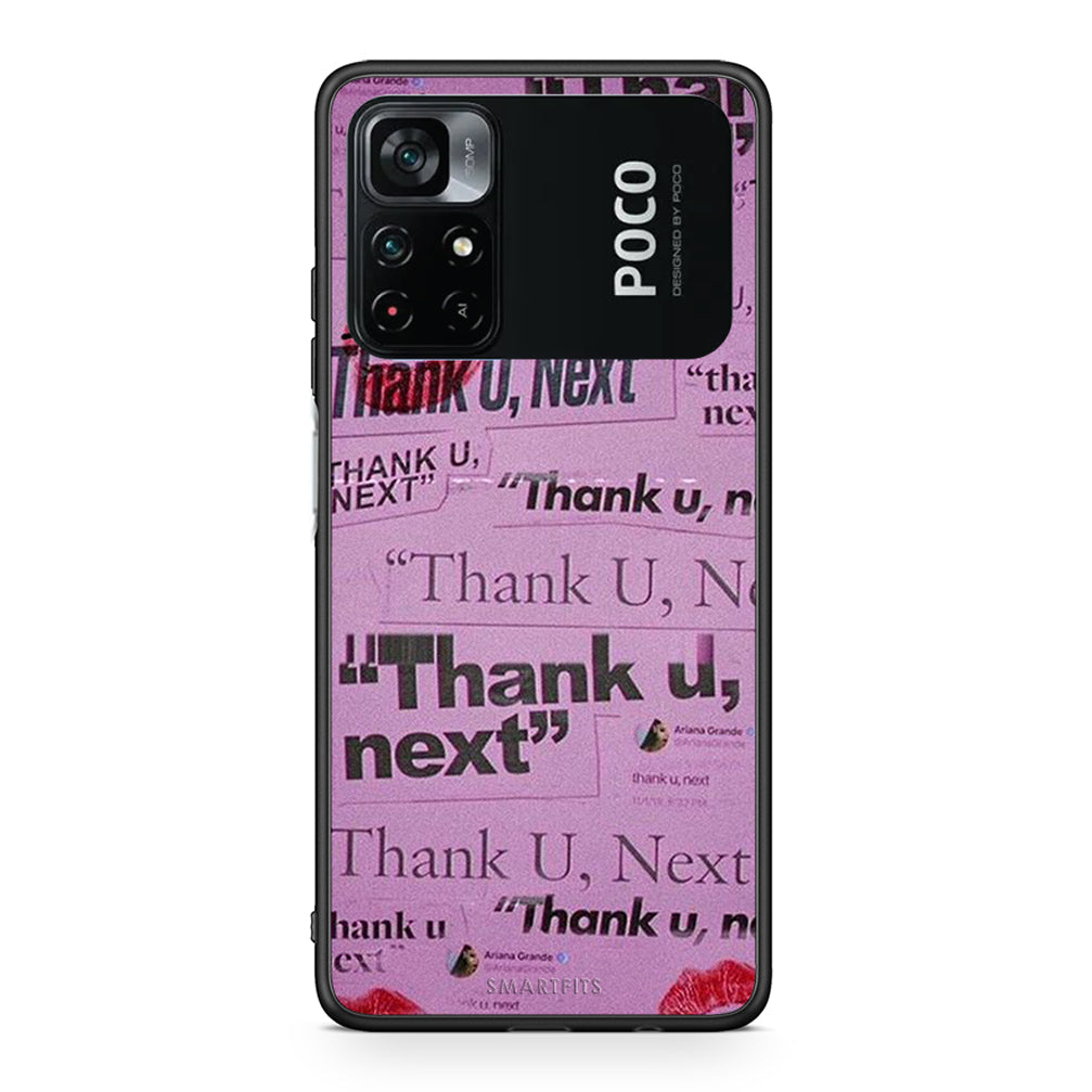 Xiaomi Poco M4 Pro 4G Thank You Next Θήκη Αγίου Βαλεντίνου από τη Smartfits με σχέδιο στο πίσω μέρος και μαύρο περίβλημα | Smartphone case with colorful back and black bezels by Smartfits