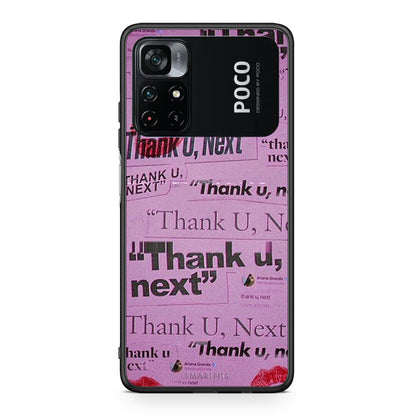 Xiaomi Poco M4 Pro 4G Thank You Next Θήκη Αγίου Βαλεντίνου από τη Smartfits με σχέδιο στο πίσω μέρος και μαύρο περίβλημα | Smartphone case with colorful back and black bezels by Smartfits