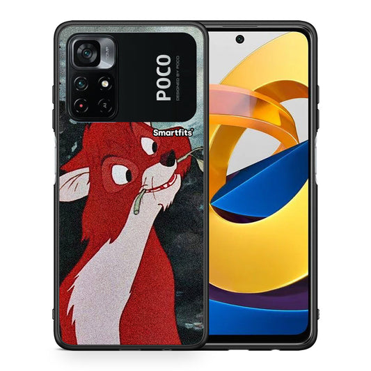 Θήκη Xiaomi Poco M4 Pro 4G Tod And Vixey Love 1 από τη Smartfits με σχέδιο στο πίσω μέρος και μαύρο περίβλημα | Xiaomi Poco M4 Pro 4G Tod And Vixey Love 1 case with colorful back and black bezels