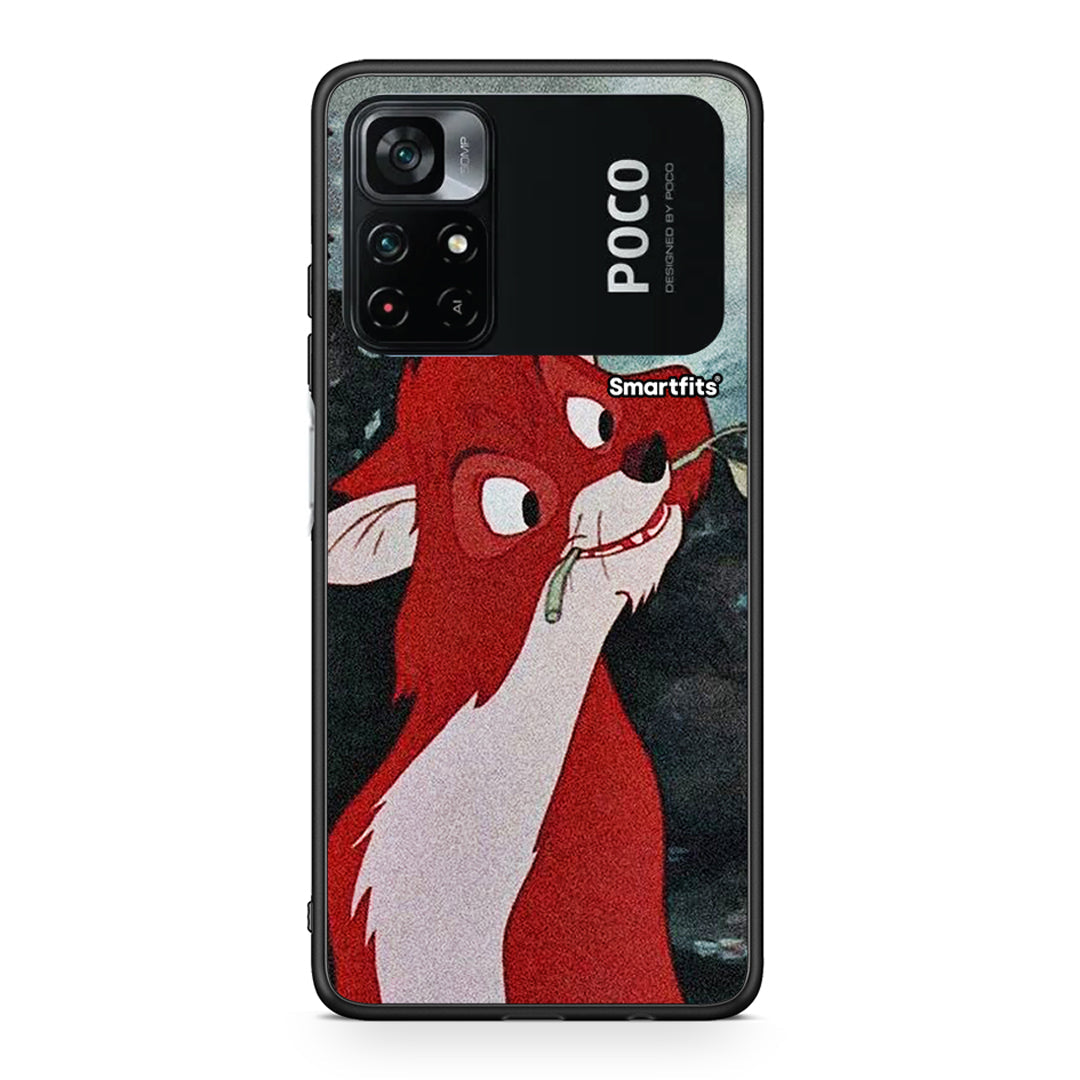 Xiaomi Poco M4 Pro 4G Tod And Vixey Love 1 θήκη από τη Smartfits με σχέδιο στο πίσω μέρος και μαύρο περίβλημα | Smartphone case with colorful back and black bezels by Smartfits