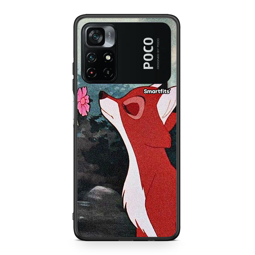 Xiaomi Poco M4 Pro 4G Tod And Vixey Love 2 θήκη από τη Smartfits με σχέδιο στο πίσω μέρος και μαύρο περίβλημα | Smartphone case with colorful back and black bezels by Smartfits