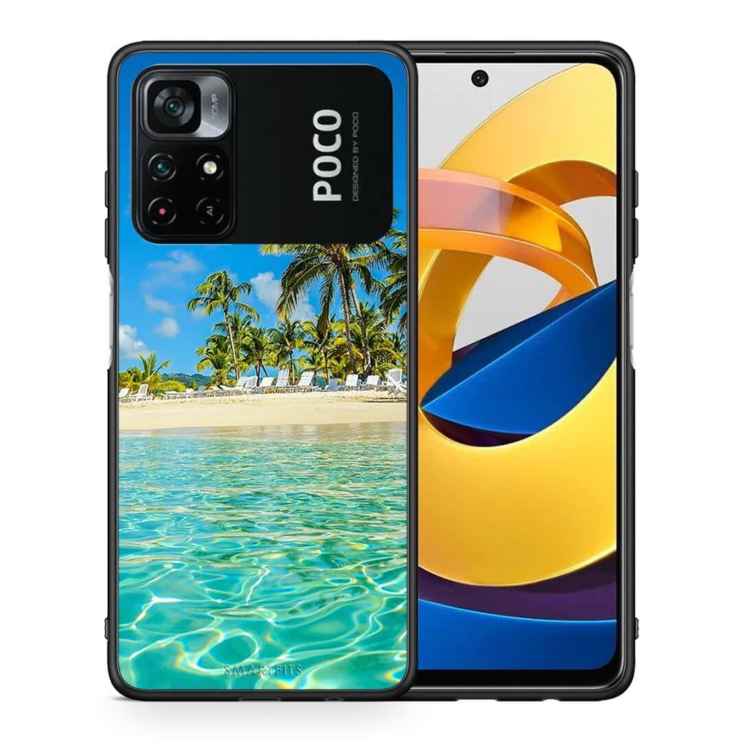 Θήκη Xiaomi Poco M4 Pro 4G Tropical Vibes από τη Smartfits με σχέδιο στο πίσω μέρος και μαύρο περίβλημα | Xiaomi Poco M4 Pro 4G Tropical Vibes case with colorful back and black bezels