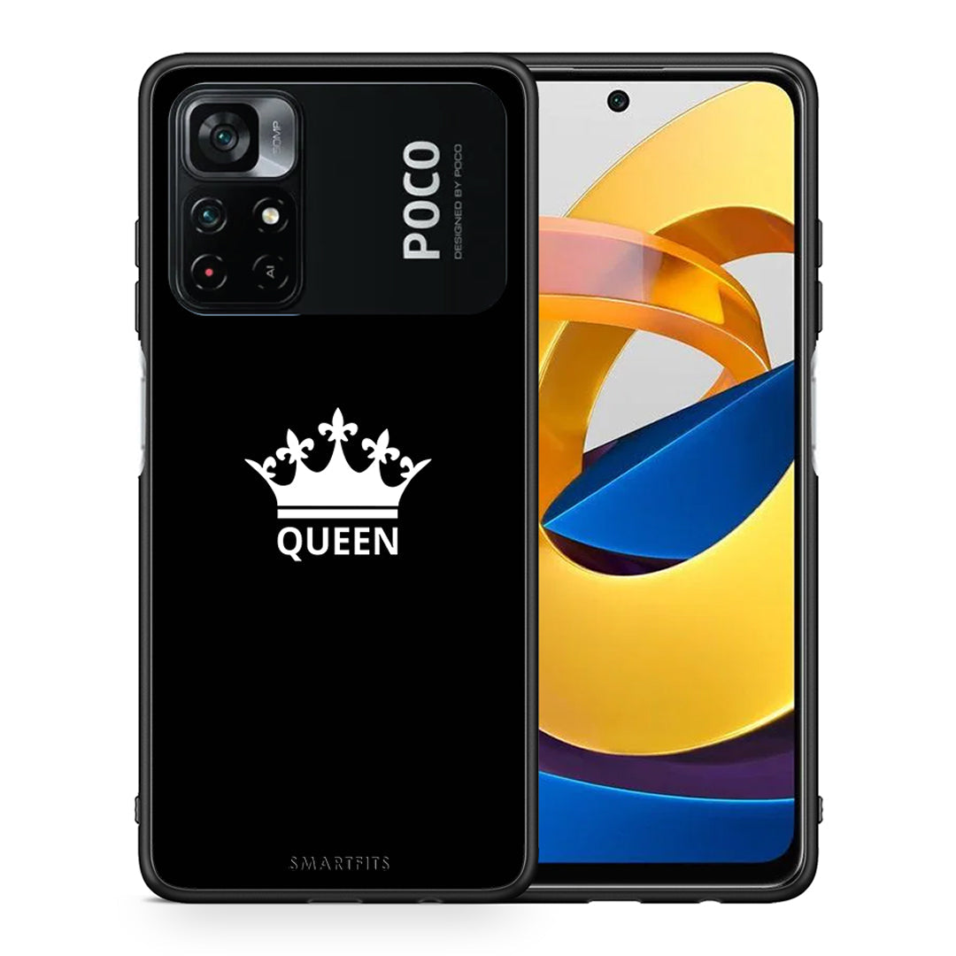 Θήκη Xiaomi Poco M4 Pro 4G Queen Valentine από τη Smartfits με σχέδιο στο πίσω μέρος και μαύρο περίβλημα | Xiaomi Poco M4 Pro 4G Queen Valentine case with colorful back and black bezels