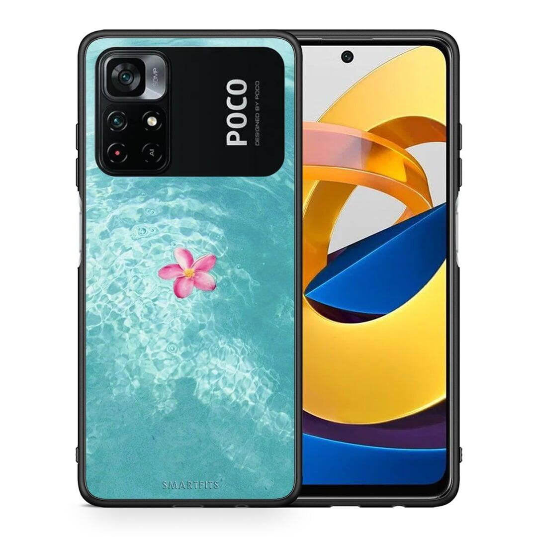 Θήκη Xiaomi Poco M4 Pro 4G Water Flower από τη Smartfits με σχέδιο στο πίσω μέρος και μαύρο περίβλημα | Xiaomi Poco M4 Pro 4G Water Flower case with colorful back and black bezels