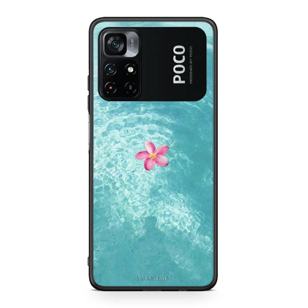 Xiaomi Poco M4 Pro 4G Water Flower Θήκη από τη Smartfits με σχέδιο στο πίσω μέρος και μαύρο περίβλημα | Smartphone case with colorful back and black bezels by Smartfits