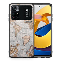 Thumbnail for Θήκη Xiaomi Poco M4 Pro 4G World Map από τη Smartfits με σχέδιο στο πίσω μέρος και μαύρο περίβλημα | Xiaomi Poco M4 Pro 4G World Map case with colorful back and black bezels