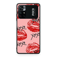 Thumbnail for Xiaomi Poco M4 Pro 4G XOXO Lips θήκη από τη Smartfits με σχέδιο στο πίσω μέρος και μαύρο περίβλημα | Smartphone case with colorful back and black bezels by Smartfits