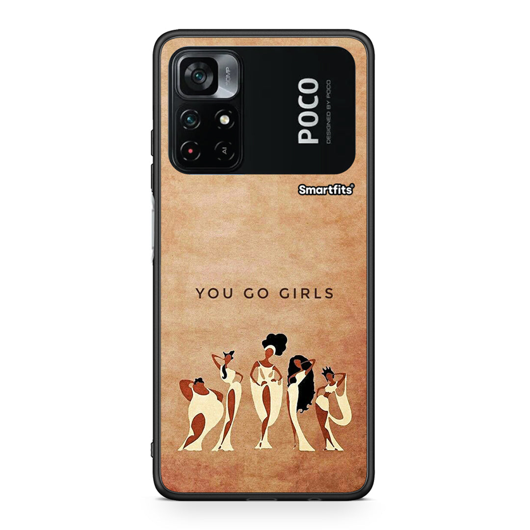 Xiaomi Poco M4 Pro 4G You Go Girl θήκη από τη Smartfits με σχέδιο στο πίσω μέρος και μαύρο περίβλημα | Smartphone case with colorful back and black bezels by Smartfits