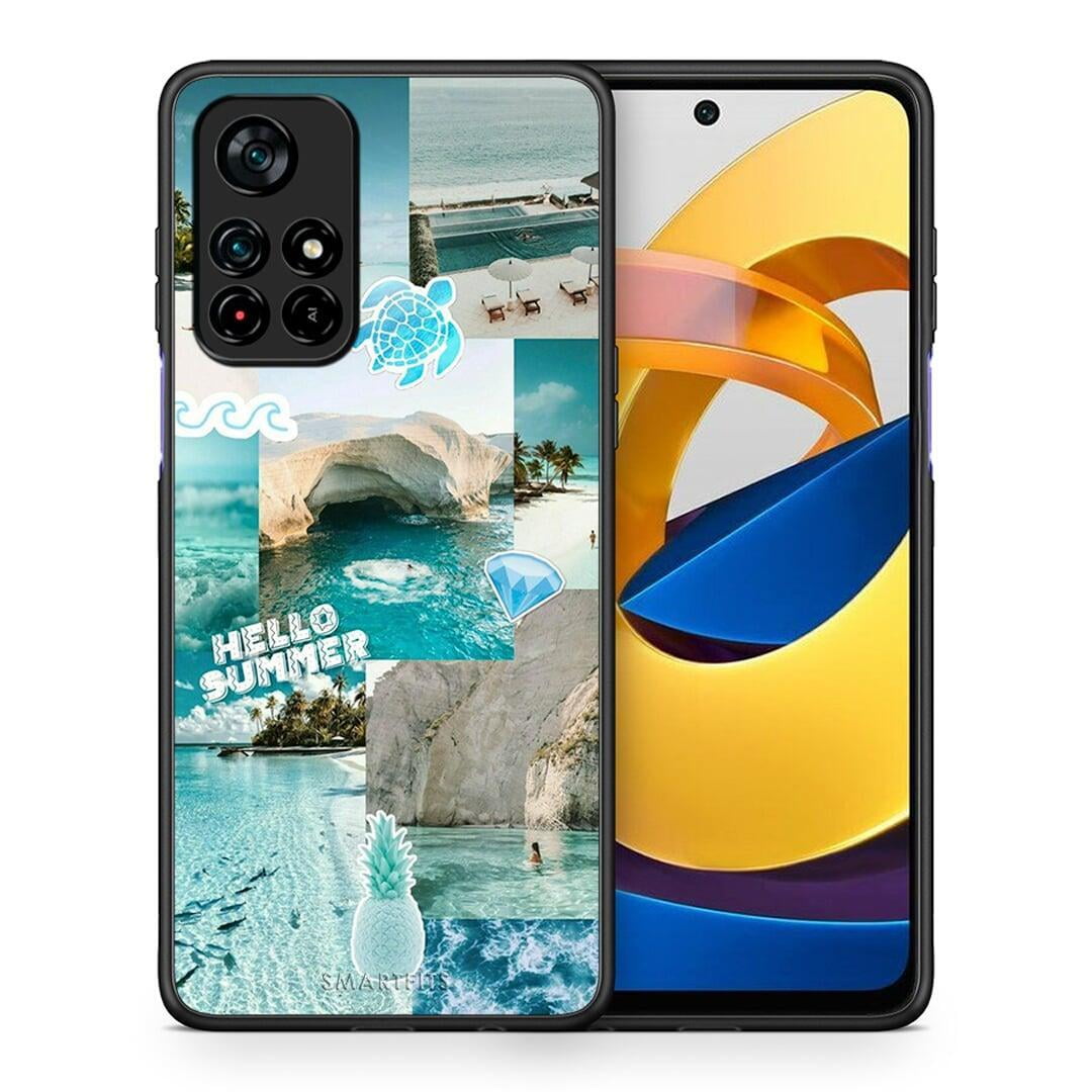 Θήκη Xiaomi Poco M4 Pro 5G Aesthetic Summer από τη Smartfits με σχέδιο στο πίσω μέρος και μαύρο περίβλημα | Xiaomi Poco M4 Pro 5G Aesthetic Summer case with colorful back and black bezels