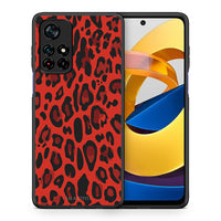 Thumbnail for Θήκη Xiaomi Poco M4 Pro 5G Red Leopard Animal από τη Smartfits με σχέδιο στο πίσω μέρος και μαύρο περίβλημα | Xiaomi Poco M4 Pro 5G Red Leopard Animal case with colorful back and black bezels