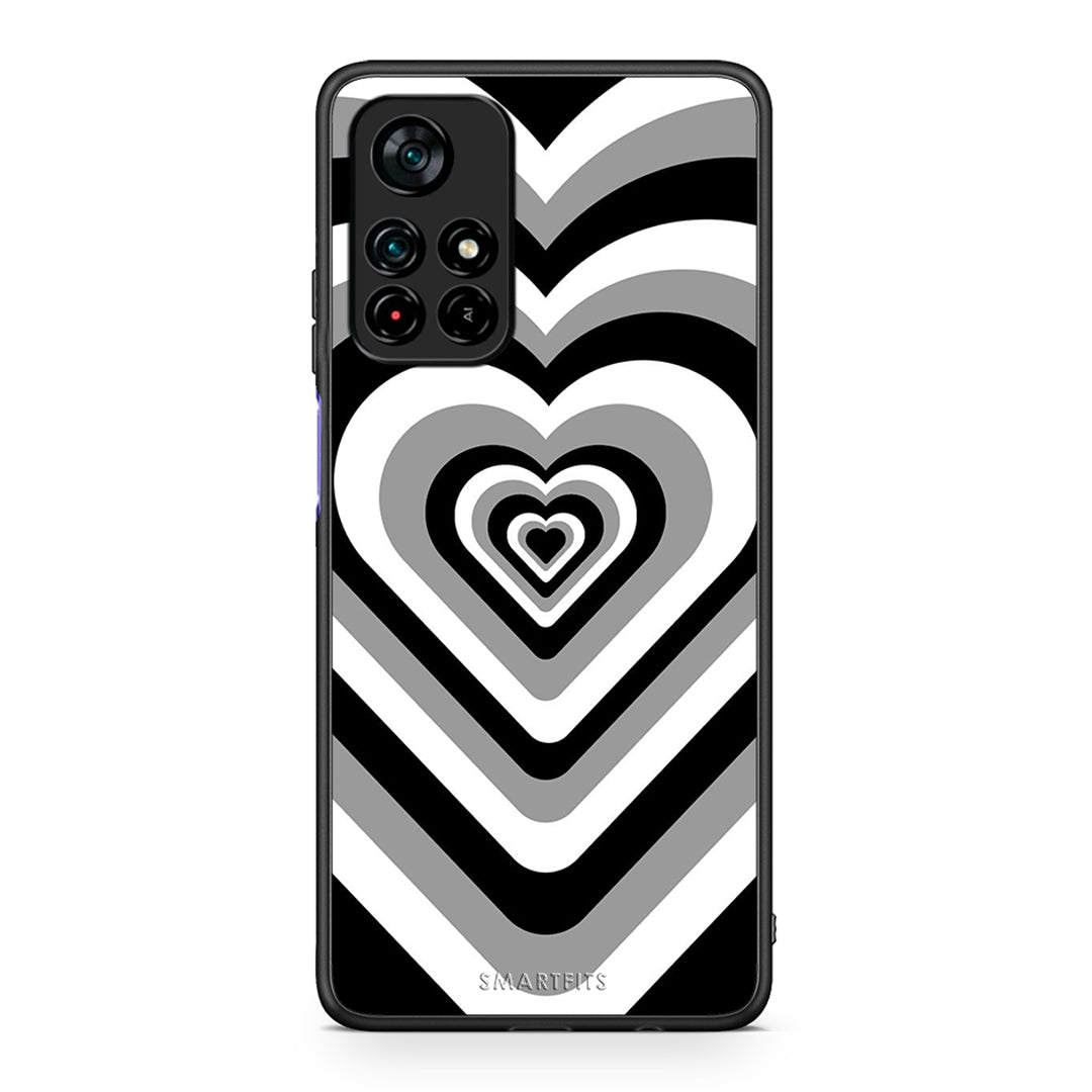 Xiaomi Poco M4 Pro 5G Black Hearts θήκη από τη Smartfits με σχέδιο στο πίσω μέρος και μαύρο περίβλημα | Smartphone case with colorful back and black bezels by Smartfits