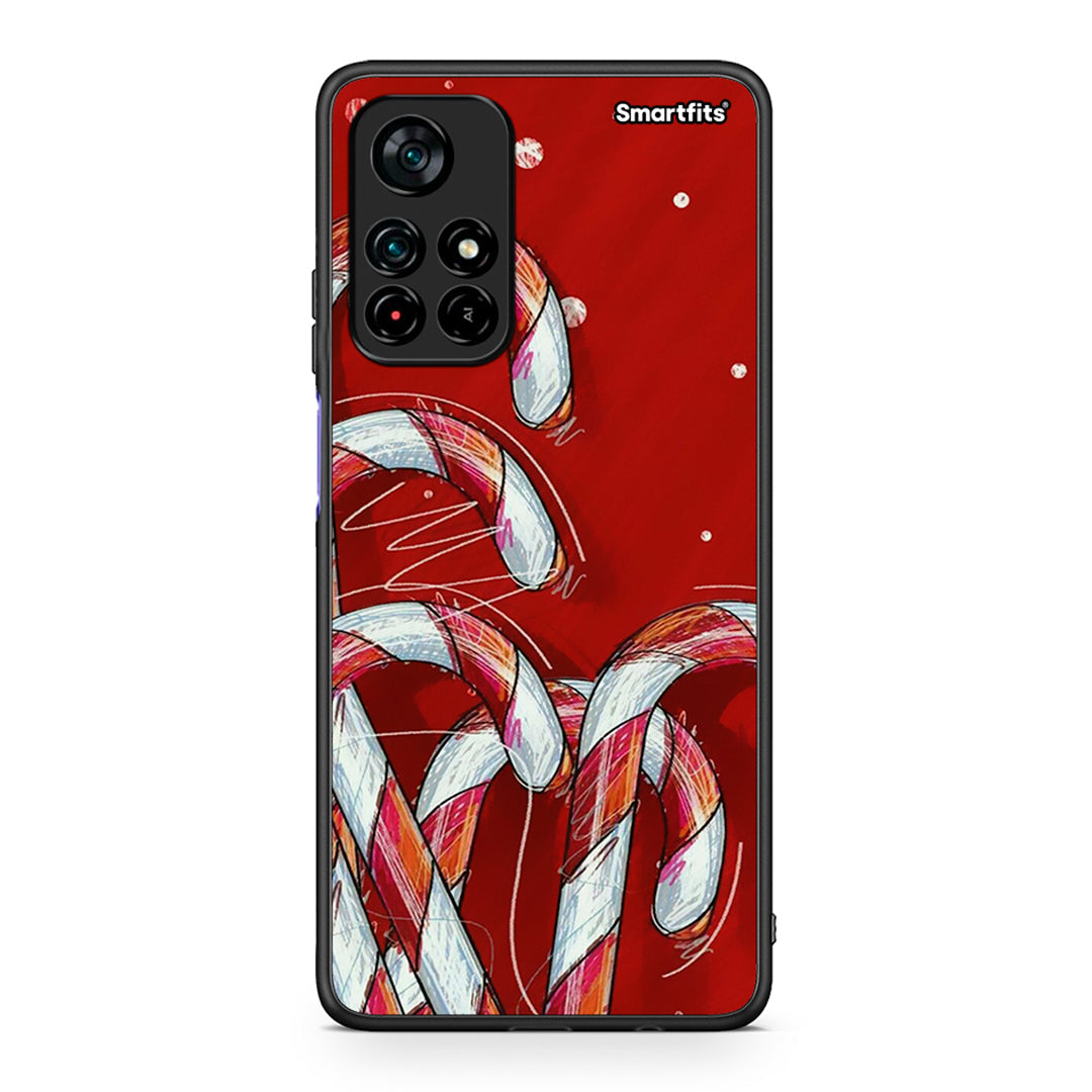 Xiaomi Poco M4 Pro 5G Candy Cane θήκη από τη Smartfits με σχέδιο στο πίσω μέρος και μαύρο περίβλημα | Smartphone case with colorful back and black bezels by Smartfits