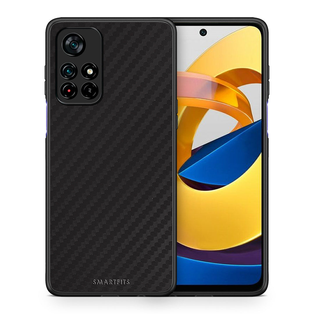 Θήκη Xiaomi Poco M4 Pro 5G Carbon Black από τη Smartfits με σχέδιο στο πίσω μέρος και μαύρο περίβλημα | Xiaomi Poco M4 Pro 5G Carbon Black case with colorful back and black bezels