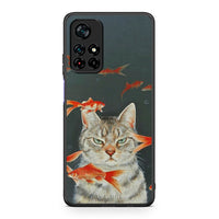 Thumbnail for Xiaomi Poco M4 Pro 5G Cat Goldfish θήκη από τη Smartfits με σχέδιο στο πίσω μέρος και μαύρο περίβλημα | Smartphone case with colorful back and black bezels by Smartfits