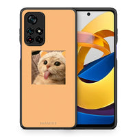 Thumbnail for Θήκη Xiaomi Poco M4 Pro 5G Cat Tongue από τη Smartfits με σχέδιο στο πίσω μέρος και μαύρο περίβλημα | Xiaomi Poco M4 Pro 5G Cat Tongue case with colorful back and black bezels