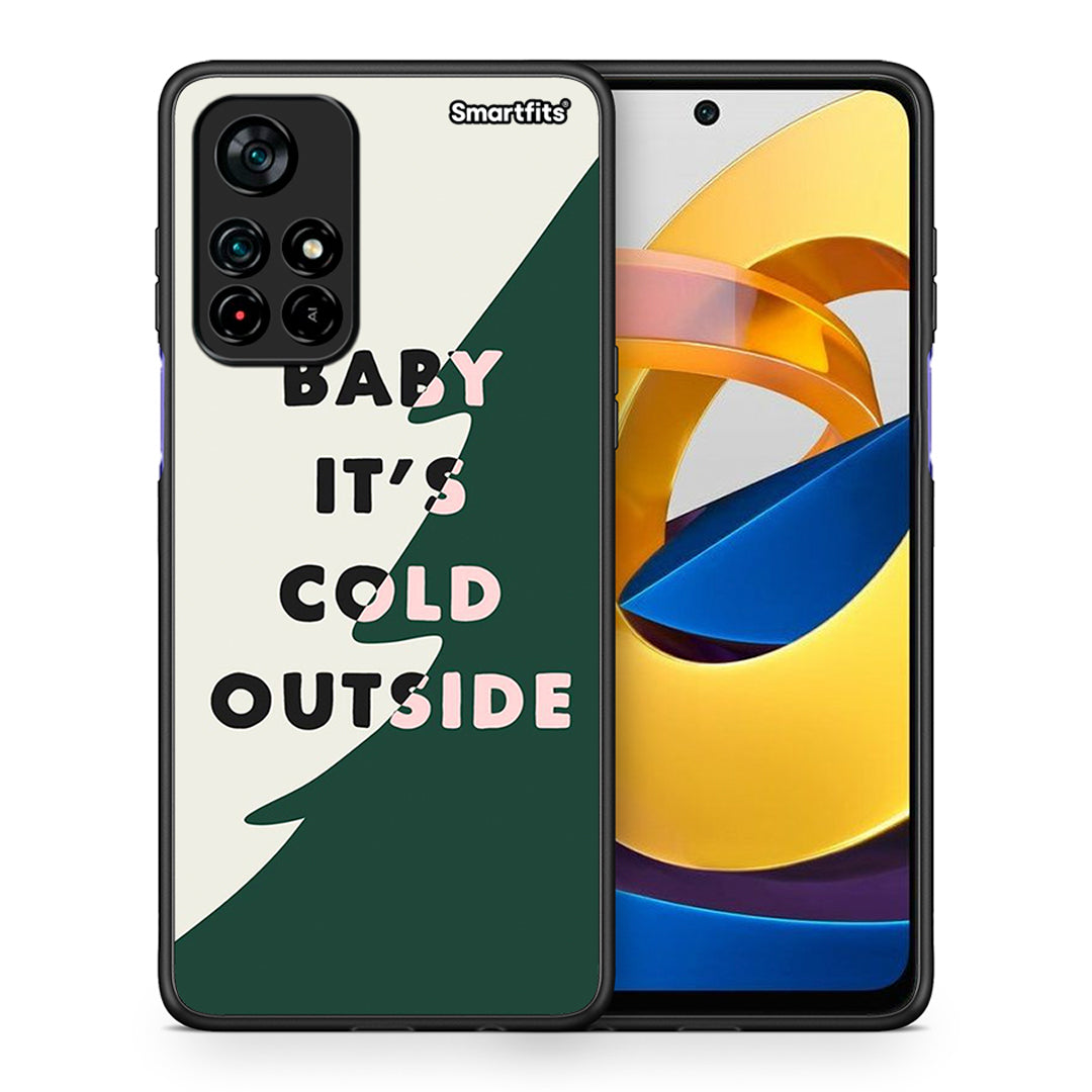 Θήκη Xiaomi Poco M4 Pro 5G Cold Outside από τη Smartfits με σχέδιο στο πίσω μέρος και μαύρο περίβλημα | Xiaomi Poco M4 Pro 5G Cold Outside case with colorful back and black bezels