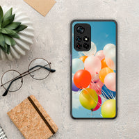 Thumbnail for Xiaomi Poco M4 Pro 5G Colorful Balloons θήκη από τη Smartfits με σχέδιο στο πίσω μέρος και μαύρο περίβλημα | Smartphone case with colorful back and black bezels by Smartfits