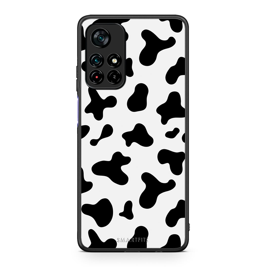Xiaomi Poco M4 Pro 5G Cow Print θήκη από τη Smartfits με σχέδιο στο πίσω μέρος και μαύρο περίβλημα | Smartphone case with colorful back and black bezels by Smartfits