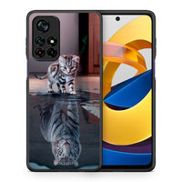 Thumbnail for Θήκη Xiaomi Poco M4 Pro 5G Tiger Cute από τη Smartfits με σχέδιο στο πίσω μέρος και μαύρο περίβλημα | Xiaomi Poco M4 Pro 5G Tiger Cute case with colorful back and black bezels