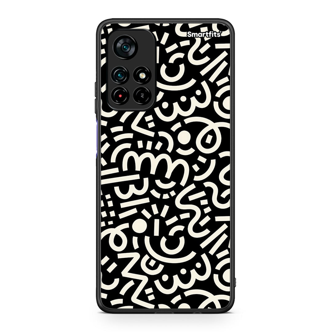 Xiaomi Poco M4 Pro 5G Doodle Art θήκη από τη Smartfits με σχέδιο στο πίσω μέρος και μαύρο περίβλημα | Smartphone case with colorful back and black bezels by Smartfits