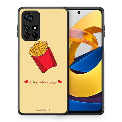 Θήκη Αγίου Βαλεντίνου Xiaomi Poco M4 Pro 5G Fries Before Guys από τη Smartfits με σχέδιο στο πίσω μέρος και μαύρο περίβλημα | Xiaomi Poco M4 Pro 5G Fries Before Guys case with colorful back and black bezels