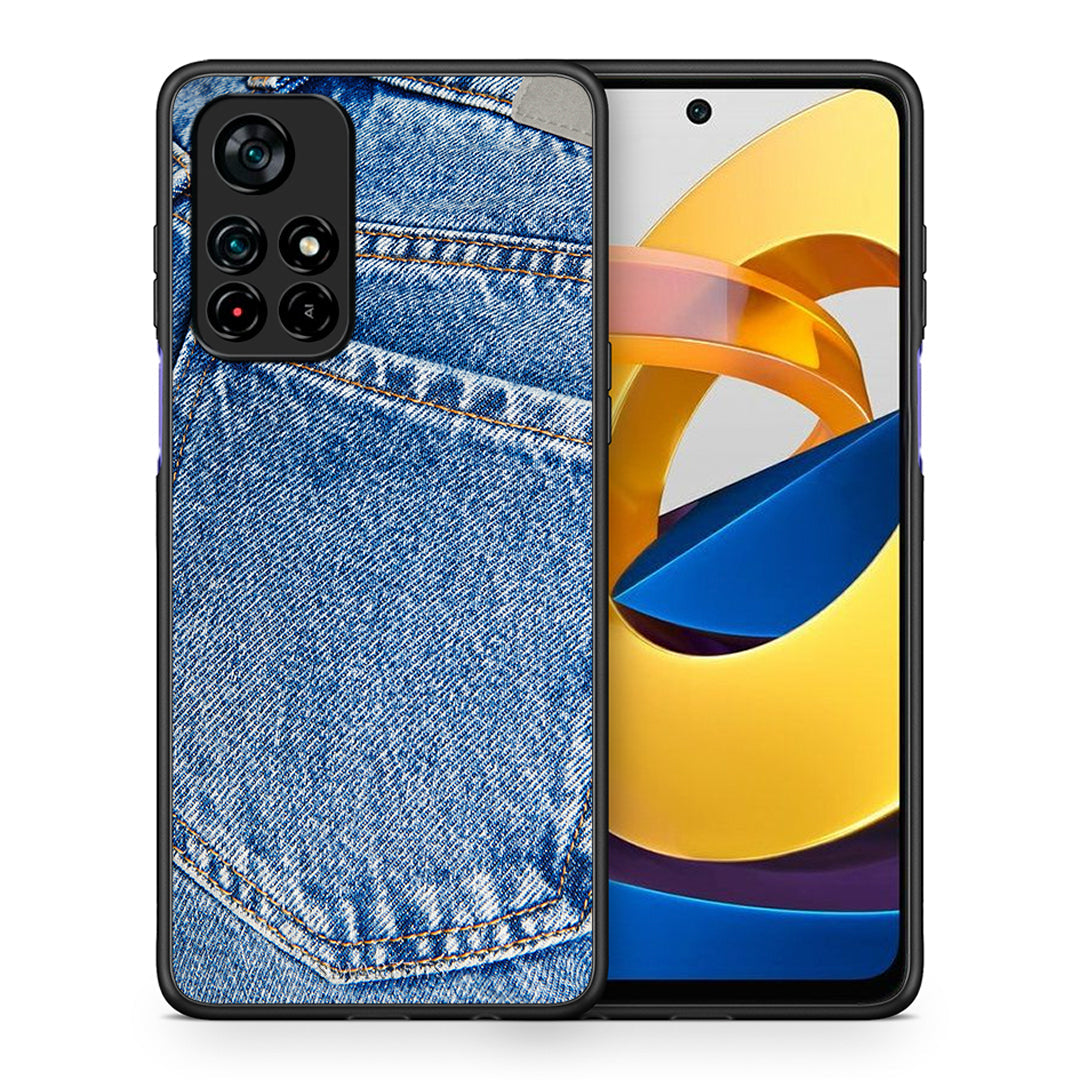 Θήκη Xiaomi Poco M4 Pro 5G Jeans Pocket από τη Smartfits με σχέδιο στο πίσω μέρος και μαύρο περίβλημα | Xiaomi Poco M4 Pro 5G Jeans Pocket case with colorful back and black bezels