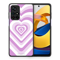 Thumbnail for Θήκη Xiaomi Poco M4 Pro 5G Lilac Hearts από τη Smartfits με σχέδιο στο πίσω μέρος και μαύρο περίβλημα | Xiaomi Poco M4 Pro 5G Lilac Hearts case with colorful back and black bezels