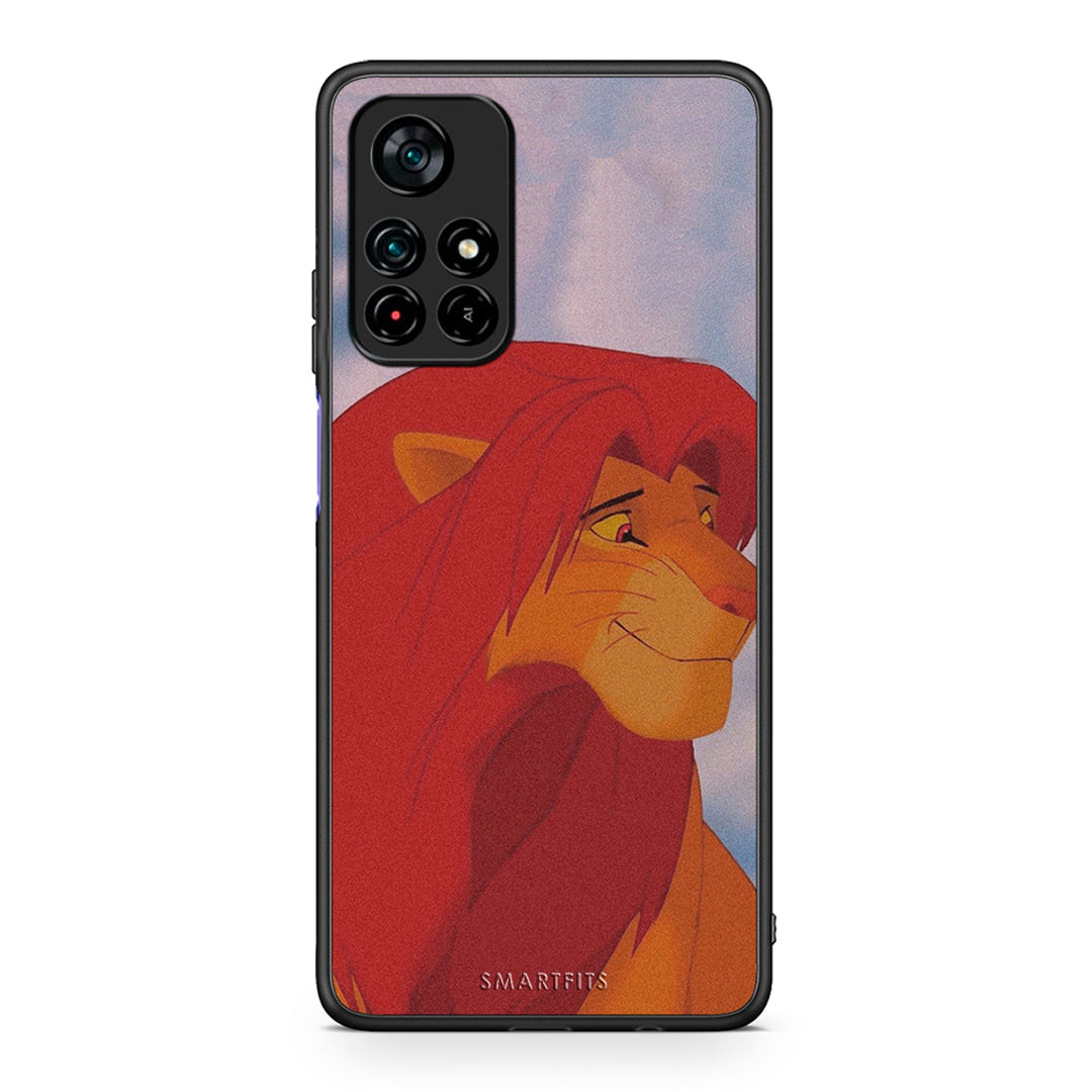 Xiaomi Poco M4 Pro 5G Lion Love 1 Θήκη Αγίου Βαλεντίνου από τη Smartfits με σχέδιο στο πίσω μέρος και μαύρο περίβλημα | Smartphone case with colorful back and black bezels by Smartfits