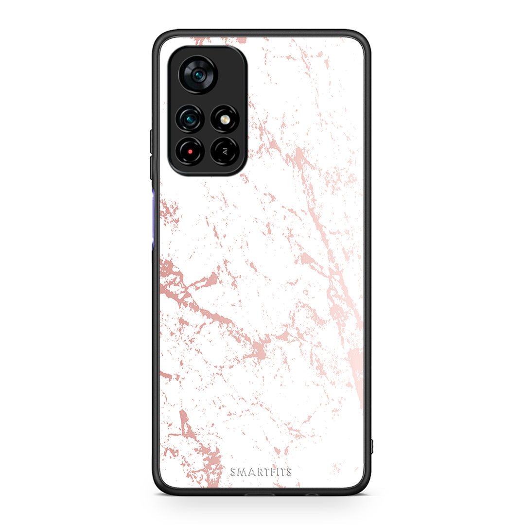 116 - Xiaomi Poco M4 Pro 5G Pink Splash Marble case, cover, bumper