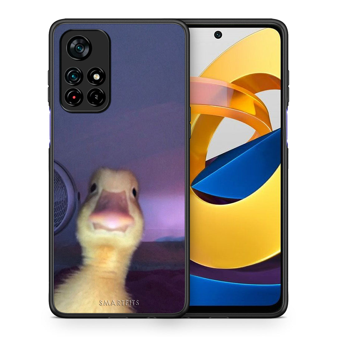 Θήκη Xiaomi Poco M4 Pro 5G Meme Duck από τη Smartfits με σχέδιο στο πίσω μέρος και μαύρο περίβλημα | Xiaomi Poco M4 Pro 5G Meme Duck case with colorful back and black bezels