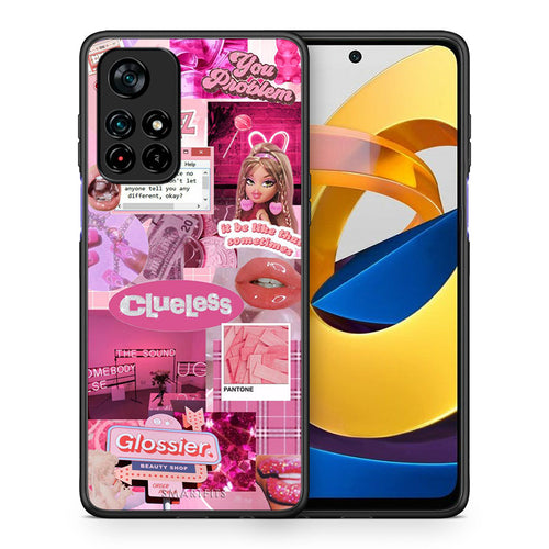 Θήκη Αγίου Βαλεντίνου Xiaomi Poco M4 Pro 5G Pink Love από τη Smartfits με σχέδιο στο πίσω μέρος και μαύρο περίβλημα | Xiaomi Poco M4 Pro 5G Pink Love case with colorful back and black bezels