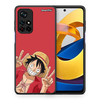 Thumbnail for Θήκη Xiaomi Poco M4 Pro 5G Pirate Luffy από τη Smartfits με σχέδιο στο πίσω μέρος και μαύρο περίβλημα | Xiaomi Poco M4 Pro 5G Pirate Luffy case with colorful back and black bezels