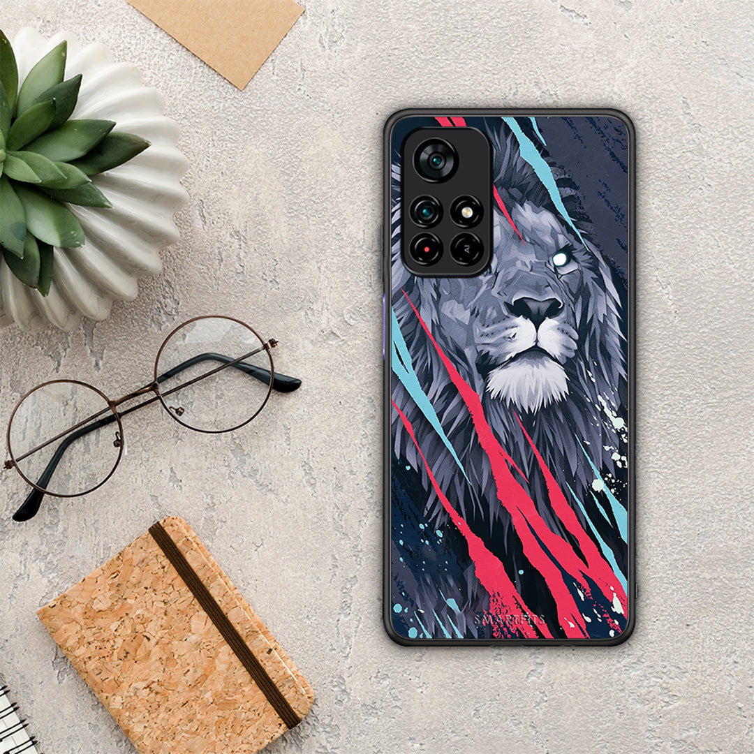 PopArt Lion Designer - Xiaomi Poco M4 Pro 5G θήκη
