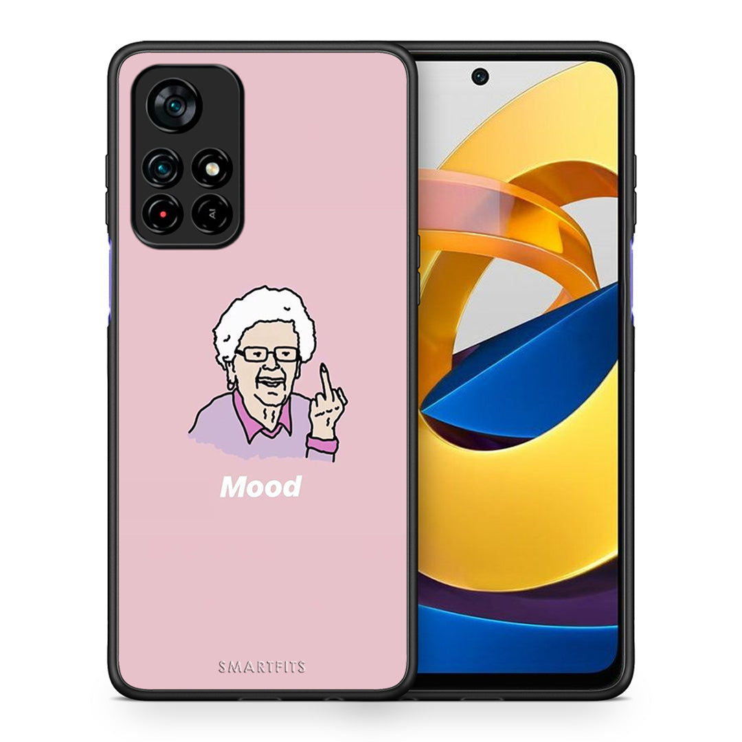 Θήκη Xiaomi Poco M4 Pro 5G Mood PopArt από τη Smartfits με σχέδιο στο πίσω μέρος και μαύρο περίβλημα | Xiaomi Poco M4 Pro 5G Mood PopArt case with colorful back and black bezels