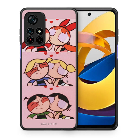 Θήκη Αγίου Βαλεντίνου Xiaomi Poco M4 Pro 5G Puff Love από τη Smartfits με σχέδιο στο πίσω μέρος και μαύρο περίβλημα | Xiaomi Poco M4 Pro 5G Puff Love case with colorful back and black bezels