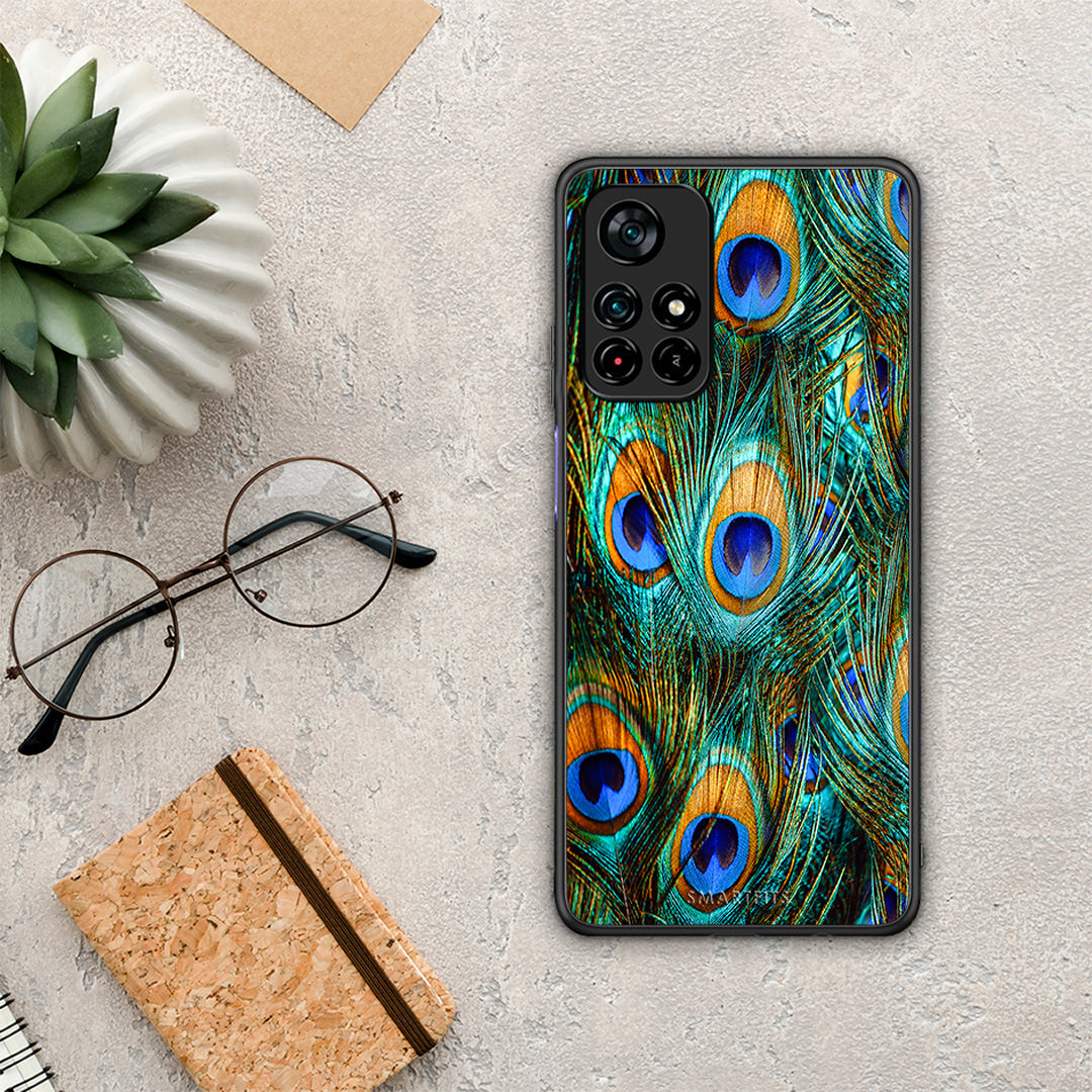 Real Peacock Feathers - Xiaomi Poco M4 Pro 5G θήκη