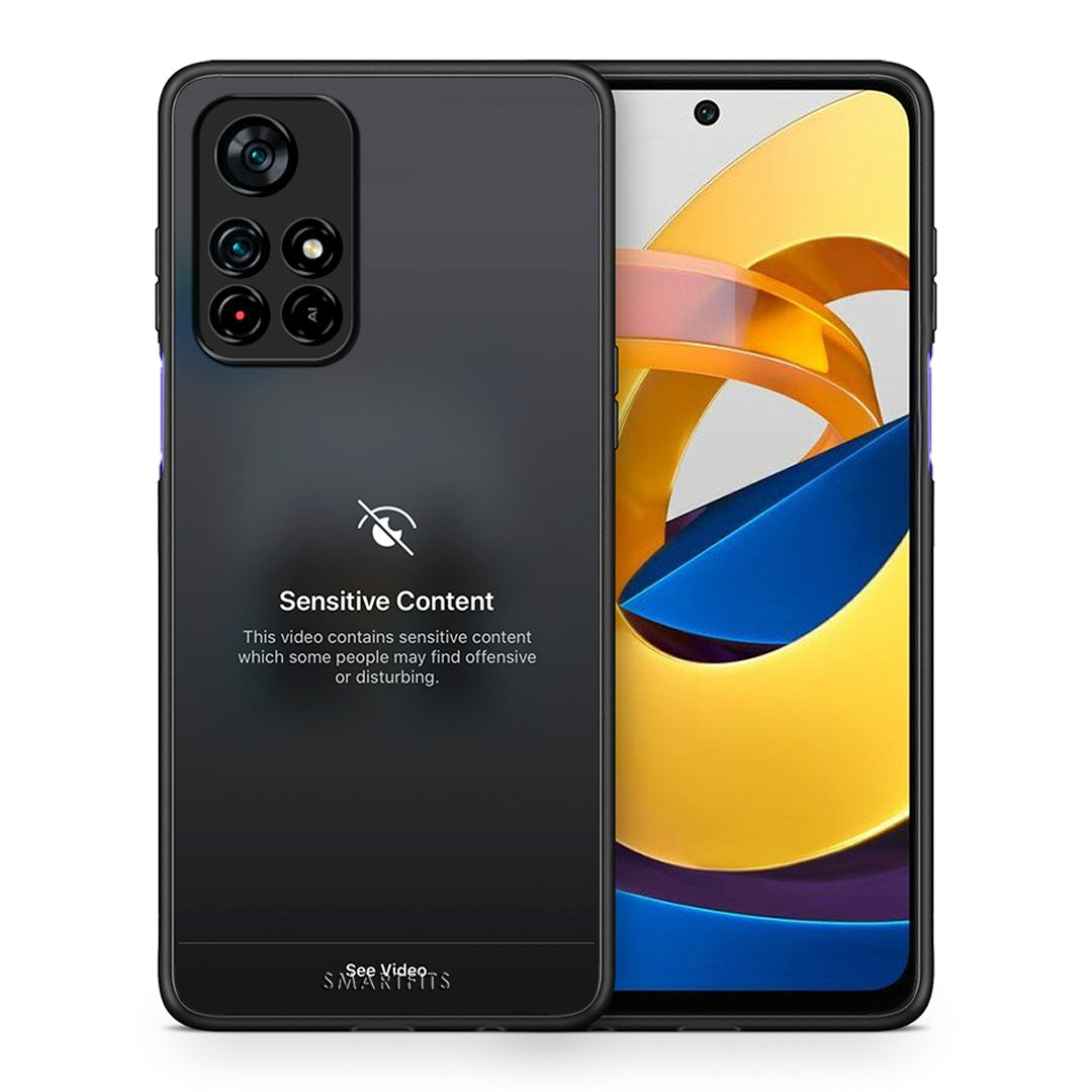 Θήκη Xiaomi Poco M4 Pro 5G Sensitive Content από τη Smartfits με σχέδιο στο πίσω μέρος και μαύρο περίβλημα | Xiaomi Poco M4 Pro 5G Sensitive Content case with colorful back and black bezels