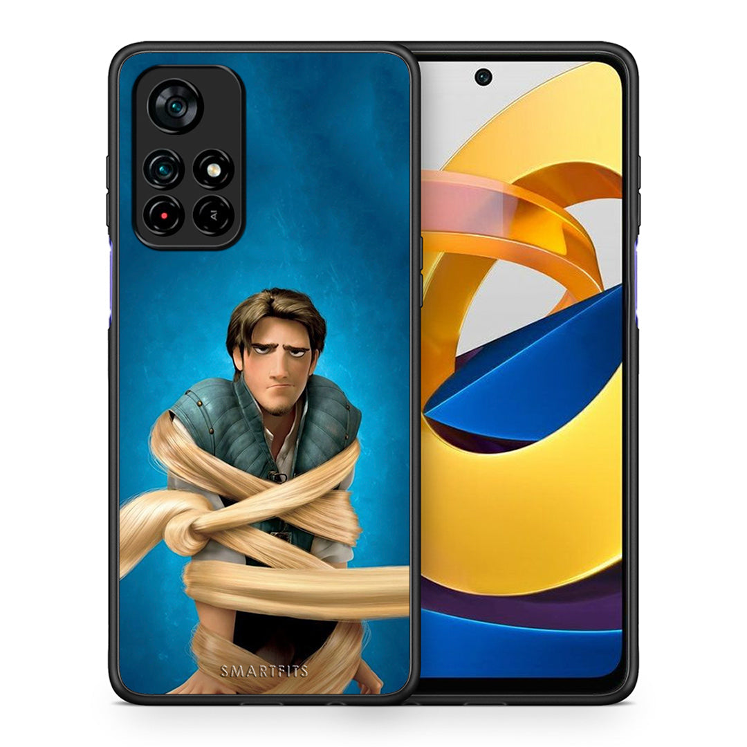 Θήκη Αγίου Βαλεντίνου Xiaomi Poco M4 Pro 5G Tangled 1 από τη Smartfits με σχέδιο στο πίσω μέρος και μαύρο περίβλημα | Xiaomi Poco M4 Pro 5G Tangled 1 case with colorful back and black bezels